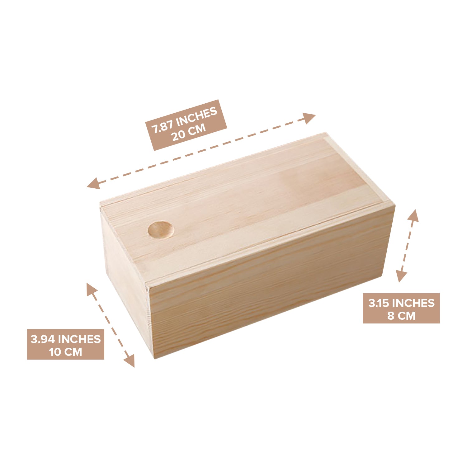 Load image into Gallery viewer, Natural Pine Wooden Box | Wood Storage Container with Sliding Lid