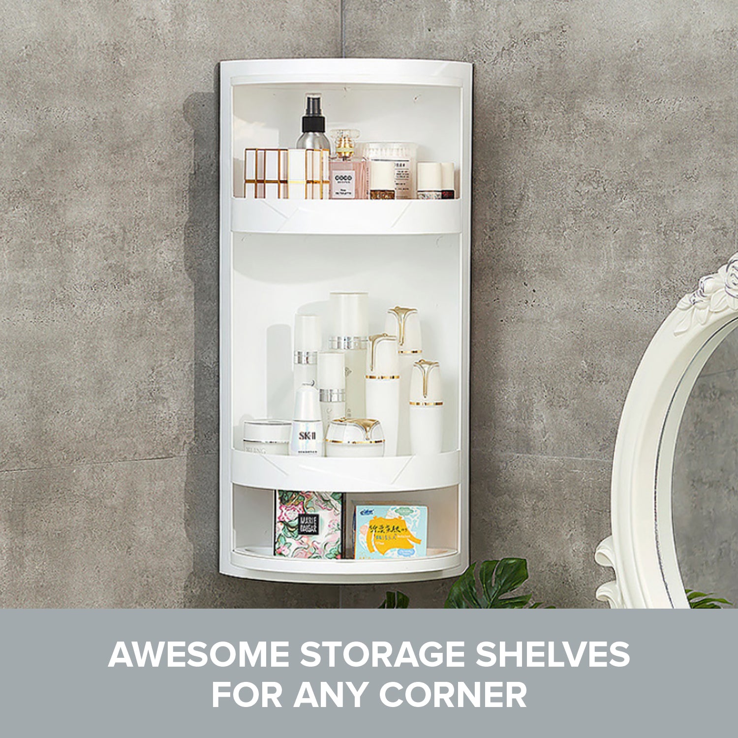 Load image into Gallery viewer, Bathroom Storage Corner Cabinet | Kichen Space Saver Rotating Organizer Storage