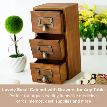 3-Drawer Mini Multi-level Desktop Storage Shelf | Small Tabletop Chest Drawers for Storage