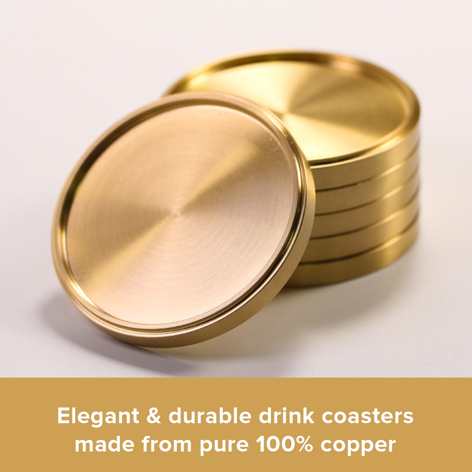 Giveaway Round Brass Coasters (0.375 x 3.75 Dia.)