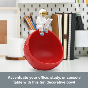 Astronaut Figurine Desk Table Catchall | Desktop Storage Bowl Convenient Access