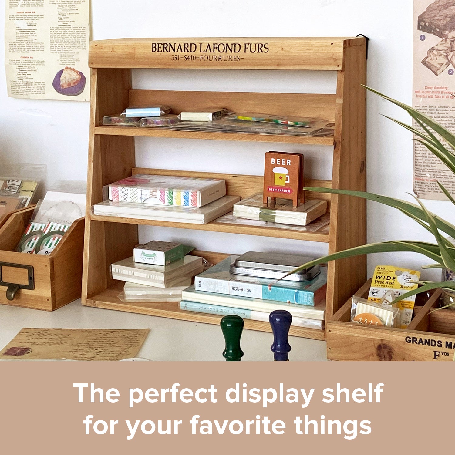 Load image into Gallery viewer, 4-Level Display Shelves Against The Wall | Mini Book Photo Crystal Display Shelves for Desktop