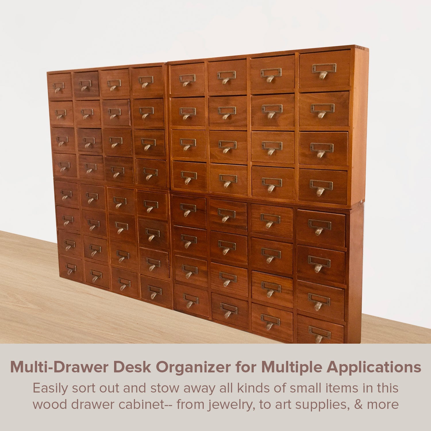 Load image into Gallery viewer, 64-Drawer Wooden Chest of Drawers Storage Box | Traditional Apothecary Cabinet in Walnut Wood