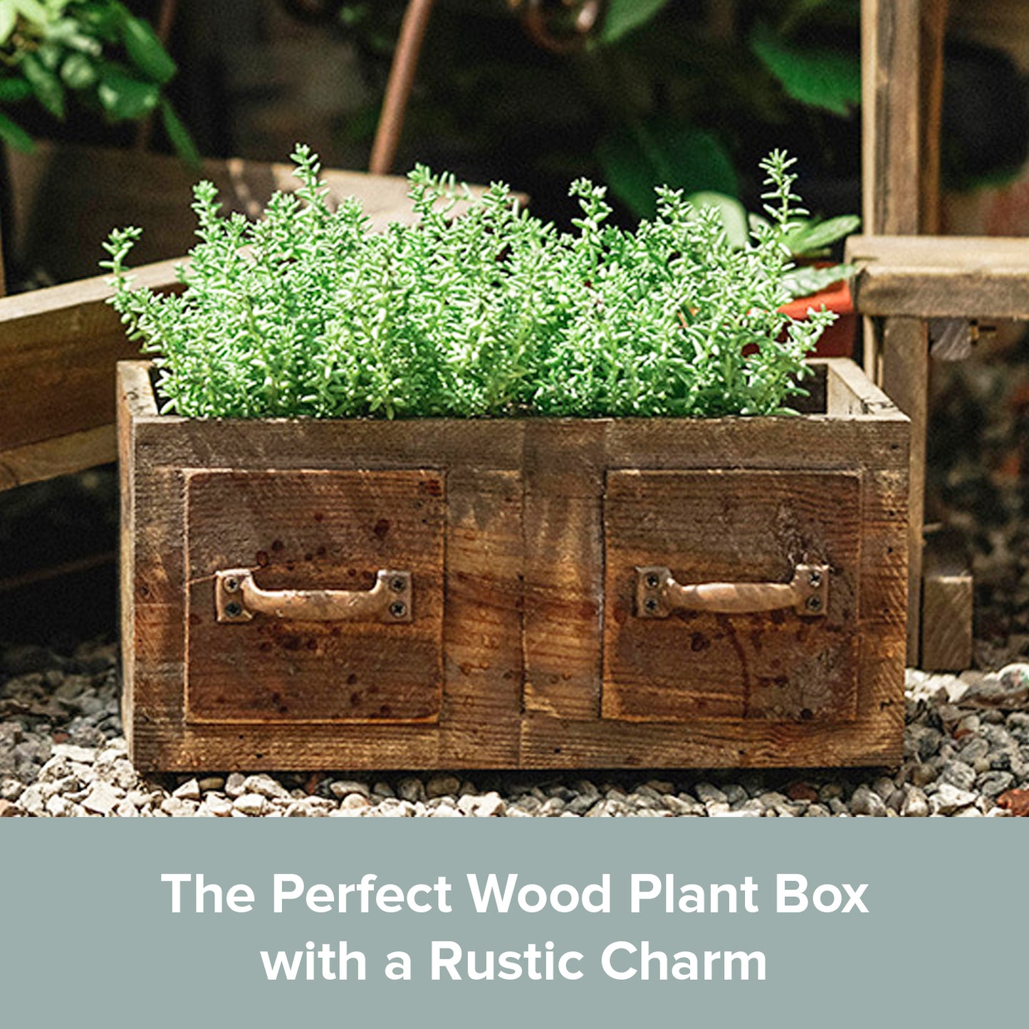 Country Style Wood Planter Box | Decorative Wooden Boxes for Flower Arrangements