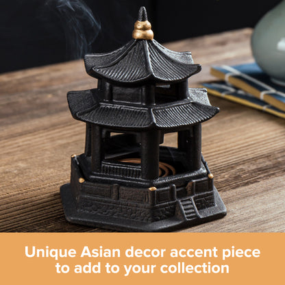 Mini Pagoda Lantern Incense Burner Stand | Tabletop Candler Holder Asian Décor