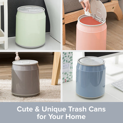 Push-Top Oversized Soda Can Trash Bin | Cute Soda Can Desk Bucket Storage With Pop Top