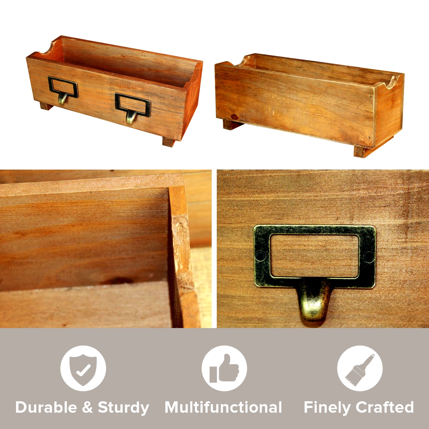 Desktop Storage Caddy | Vintage Style Remote Control Holder