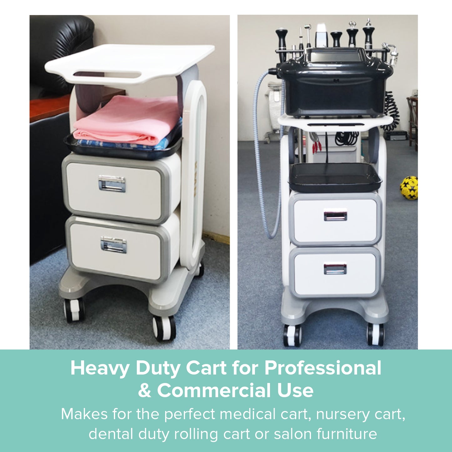 Professional Dental Utility Cart with Wheels | Beauty Medical  Esthetician Clinic Trolley Lab Work Storage Trolley