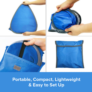 Mini Easy Pop Up Canopy in Blue | Windproof Waterproof Portable Sun Shade