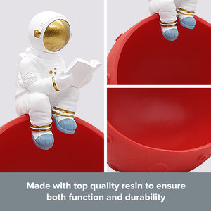 Astronaut Figurine Desk Table Catchall | Desktop Storage Bowl Convenient Access