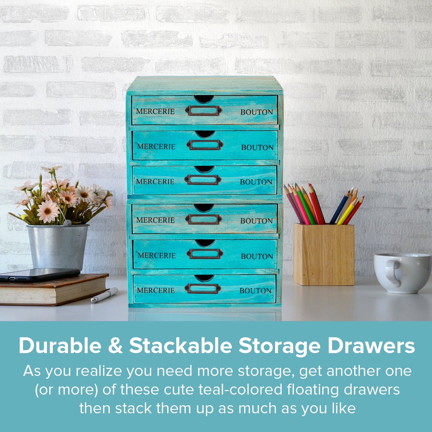 3-Drawer Stackable Vintage Wooden Storage Box  Retro European Table T –  Primo Supply l Curated Problem Solving Products