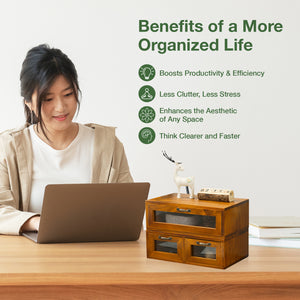 Organize Your Workspace with Style I Woodaholic Stackable See Thru Storage Drawers