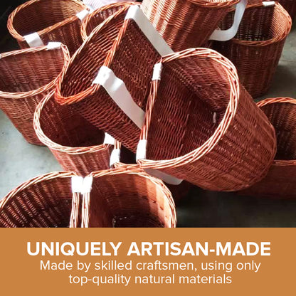 Farmers Harvest Rattan Basket with Lid | Wearable Woven Storage Basket