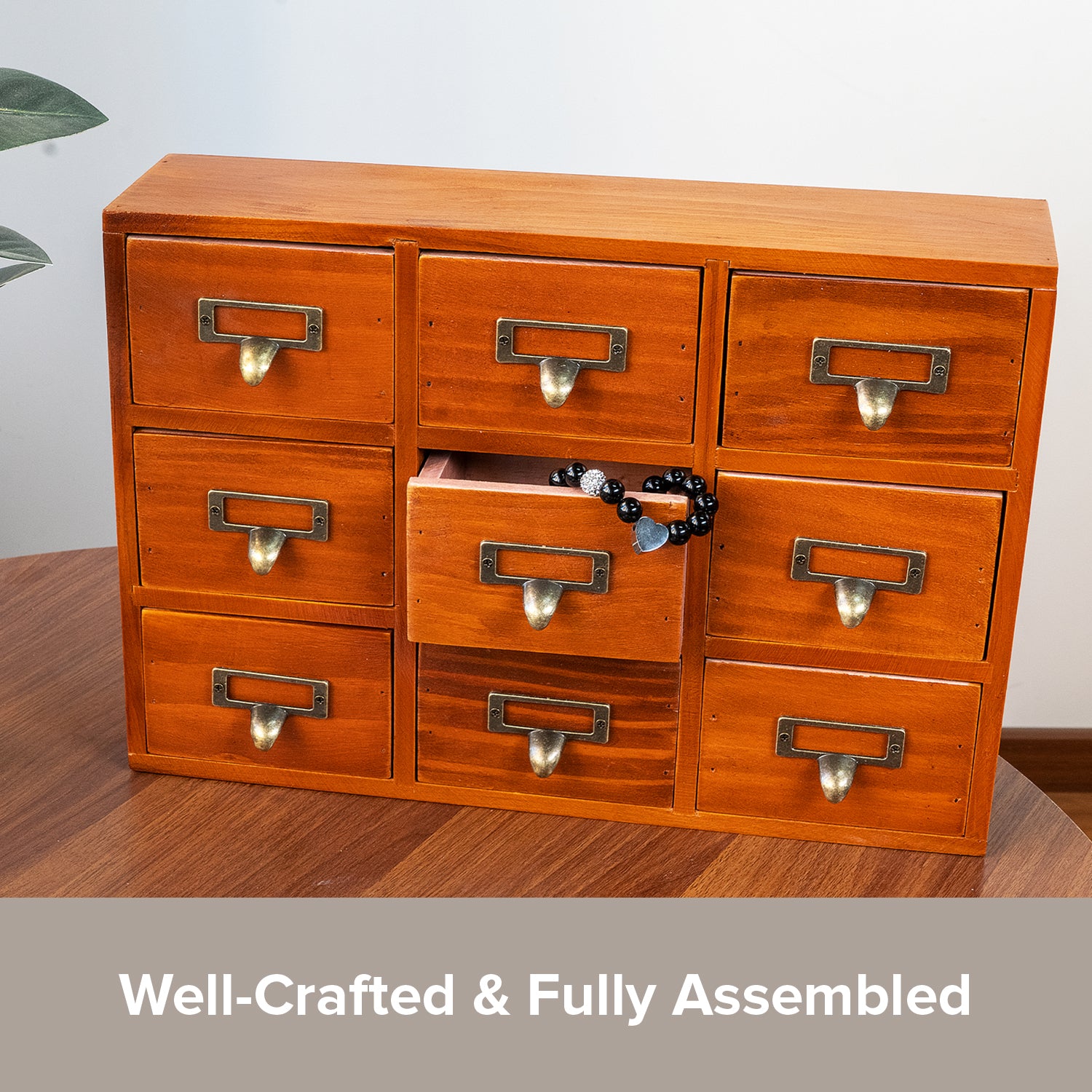 Vintage Apothecary Cabinet w/ 9 Drawers | Wooden Drawer Organizer for ...