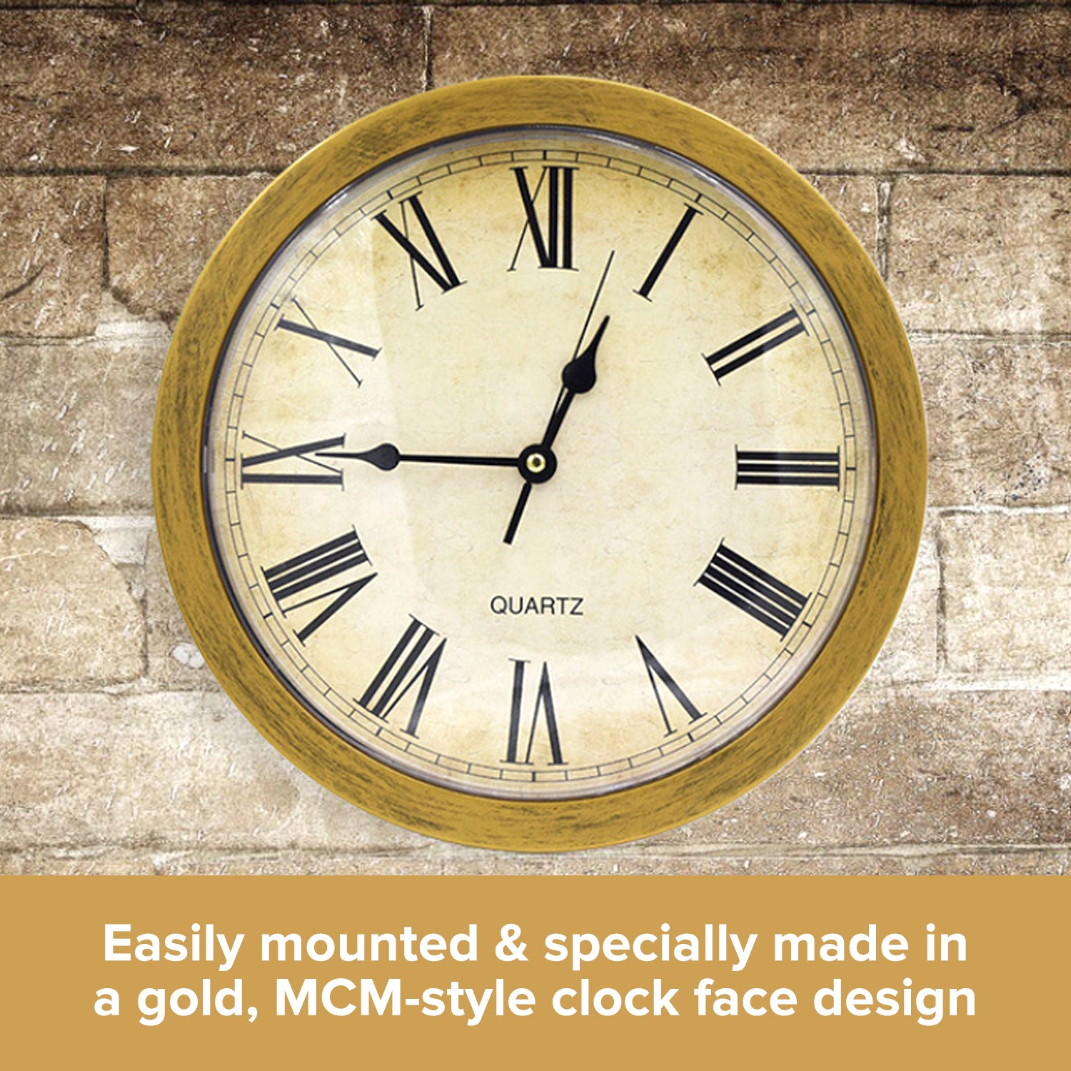 Load image into Gallery viewer, Wall Mount Clock w/ Hidden Storage Shelf | MCM Style Wall Clock &amp; Hidden Safe Box in One