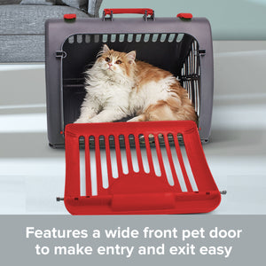Handheld Pet Carrier w/ Wide Front Door | Collapsible Travel Cat Carrier