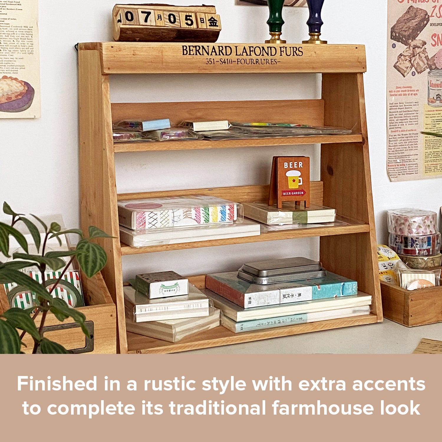 Load image into Gallery viewer, 4-Level Display Shelves Against The Wall | Mini Book Photo Crystal Display Shelves for Desktop