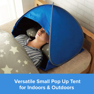 Mini Easy Pop Up Canopy in Blue | Windproof Waterproof Portable Sun Shade