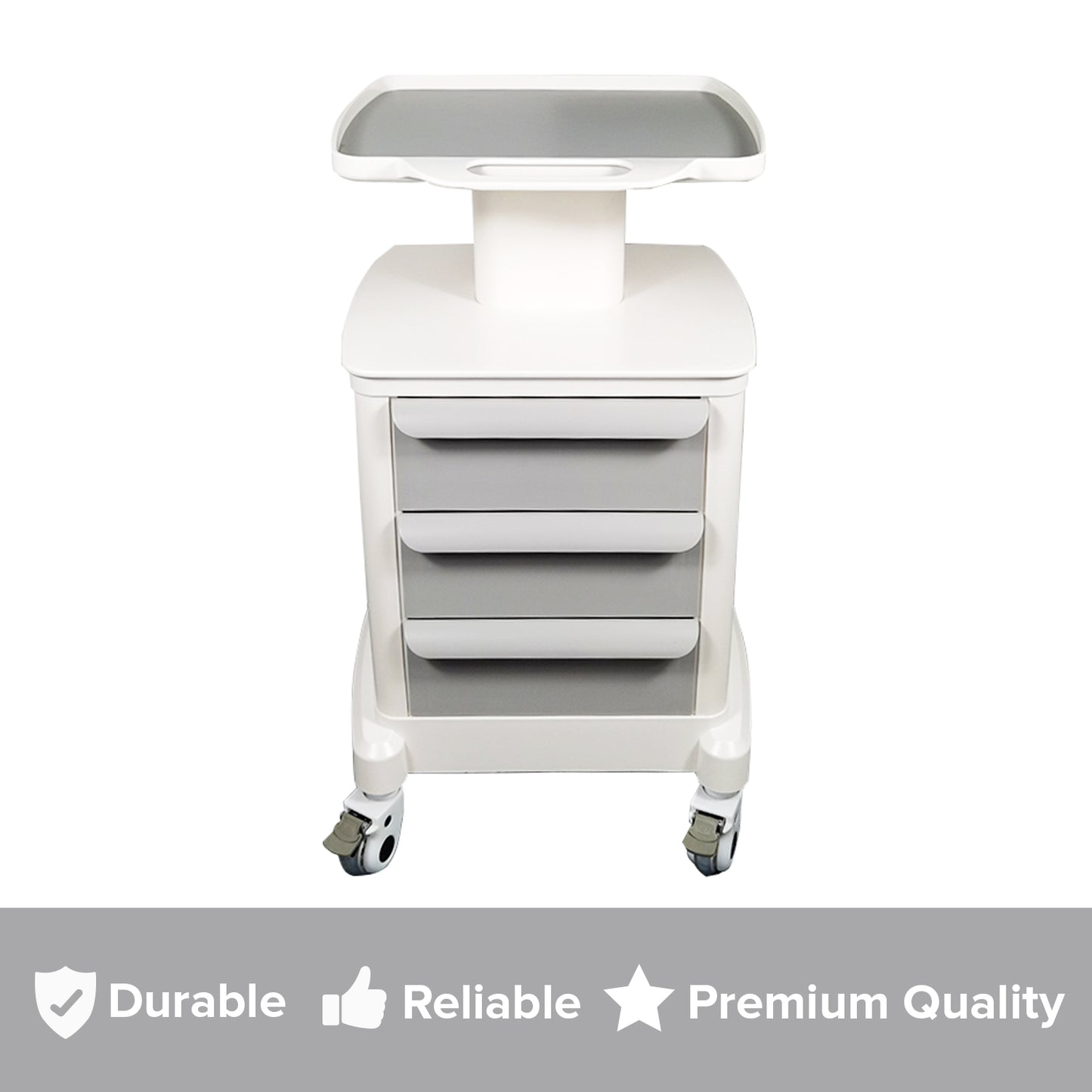 Medical Office Clinic Use Utility Cart with Wheels | Beauty Dental Trolley Lab Salon Industrial Grade Cart