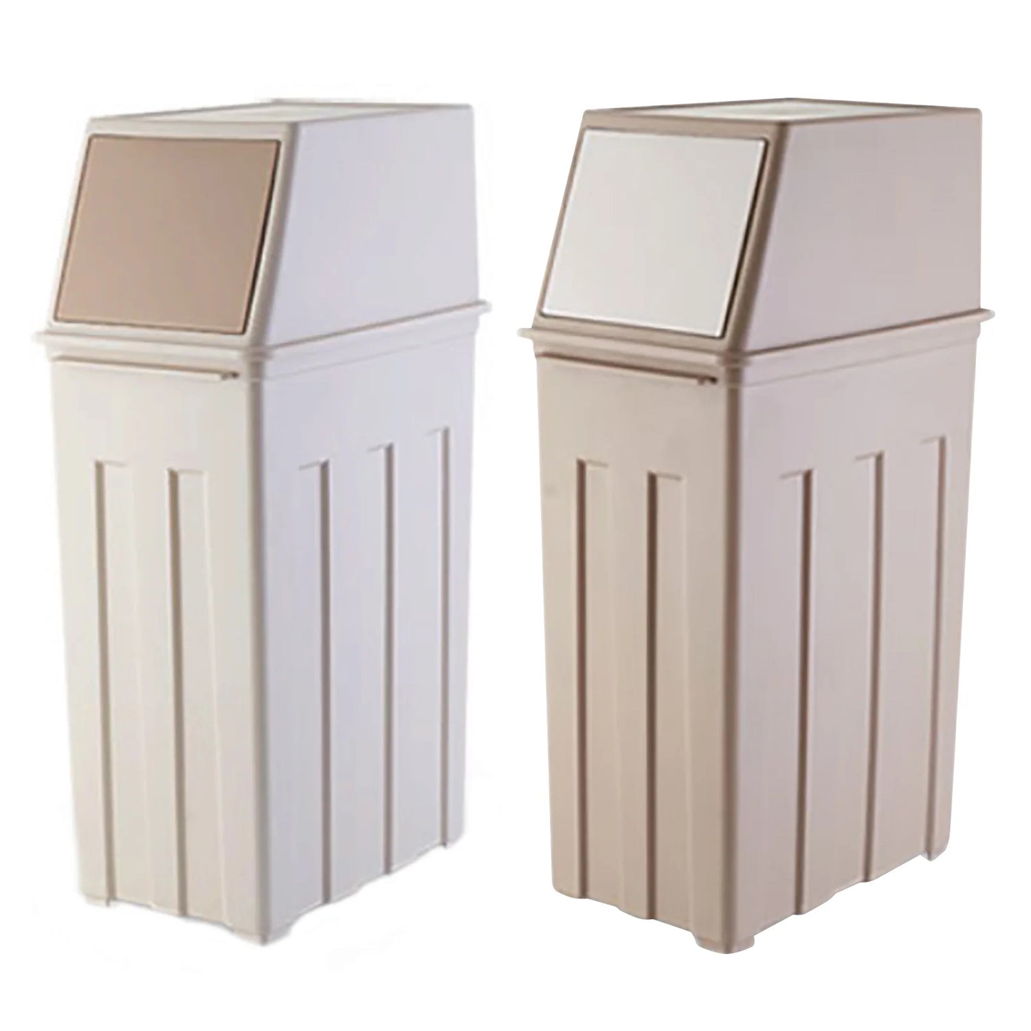 8 Gallon Trash Can with Hinged Flap Cover | Indoor Outdoor Swing