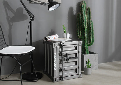 Steampunk Modern Cargo Container Cabinet Freight Load Dresser Industrial Nightstand