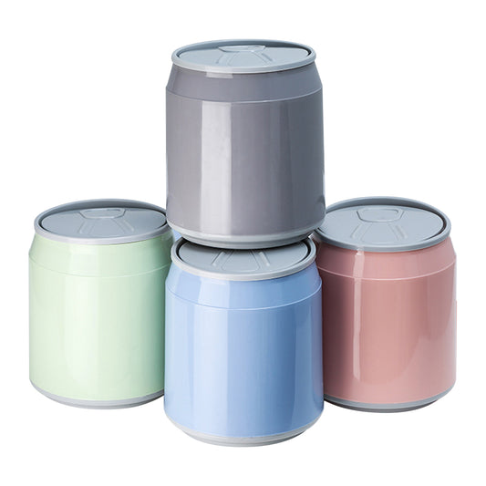 Push-Top Oversized Soda Can Trash Bin | Cute Soda Can Desk Bucket Storage With Pop Top