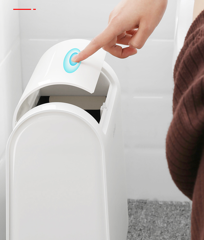 Modern Bathroom Garbage Can with Bag Storage | Elegant and Hygienic - 3 Colors