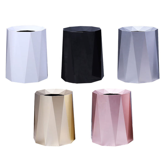 Geometric Modern Trash Can | Luxurious Nordic Trash Can Diamond Cut Designer Home