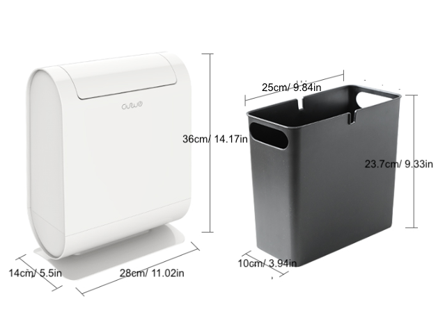 Luxury Double-layer Press-type Garbage Bin For Living Room & Bathroom  Storage