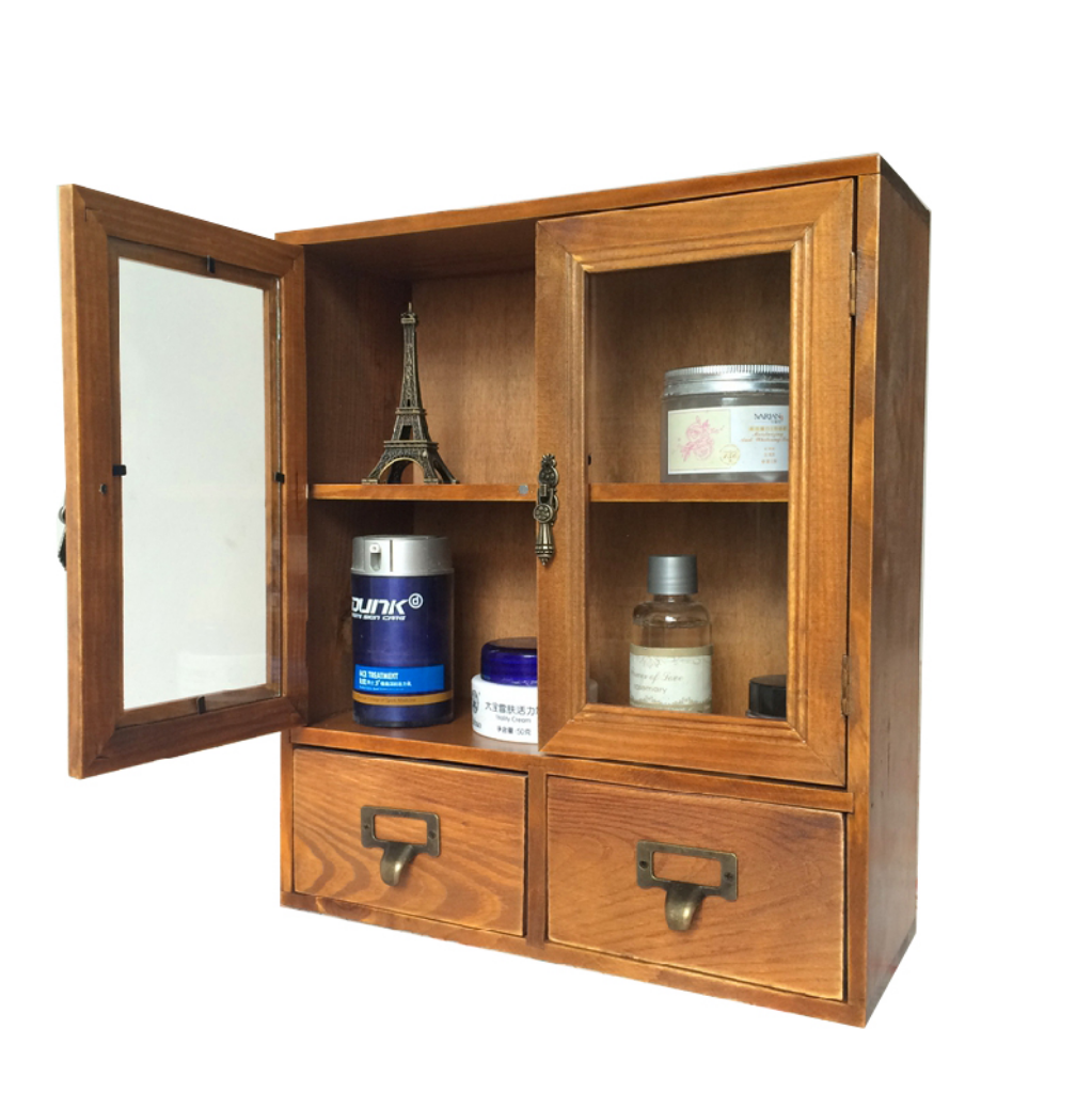 Wall Shelf Hanging Cupboard and Pantry Storage  Glass Display Wood Dr –  Primo Supply l Curated Problem Solving Products