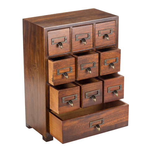 Stackable Vintage Wood 4 Drawer Desktop Wood Cabinet Organizer Box I R –  Primo Supply l Curated Problem Solving Products