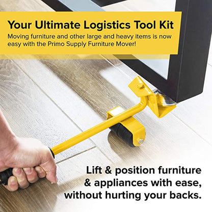 Yellow Heavy Appliance Furniture Mover | Multi-Directional Moving Rollers