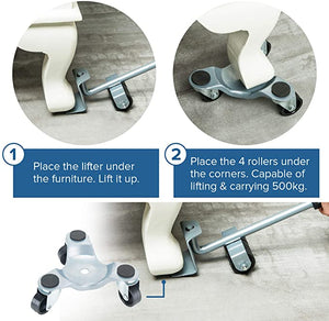 Multi-Directional Furniture Moving Tool - Heavy Furniture Sliders - Easy Mover Tool