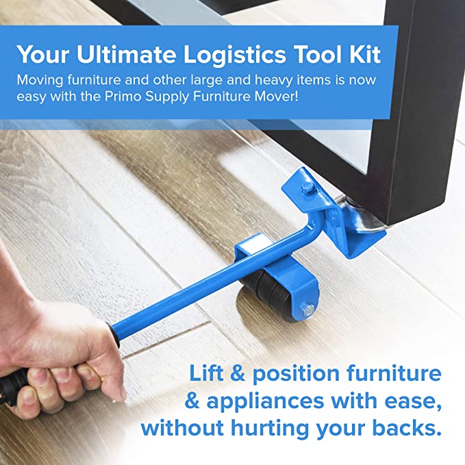 Load image into Gallery viewer, Multi Directional Heavy Appliance Furniture Mover | Blue Moving Hack Tool Rollers